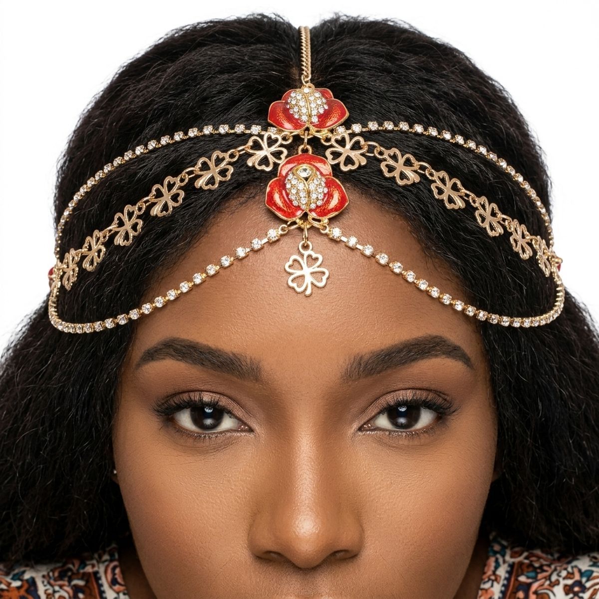 Coachella Crystal Flower Head Chain