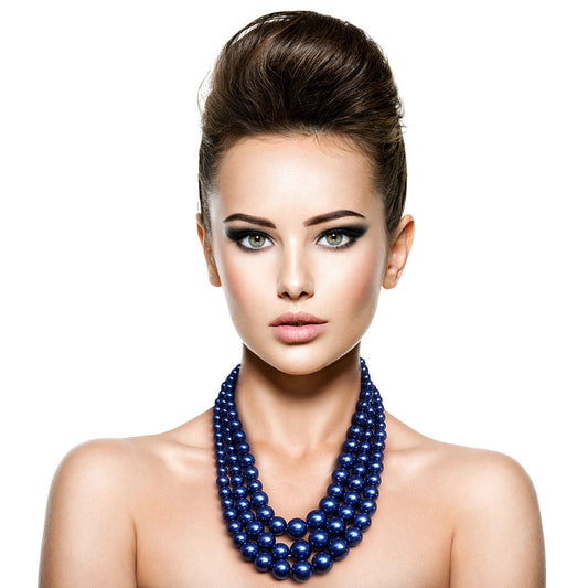 Multi Strand Pearl Necklace Set|18 inches - Premium Wholesale Jewelry from Pinktown - Just $14! Shop now at chiquestyles