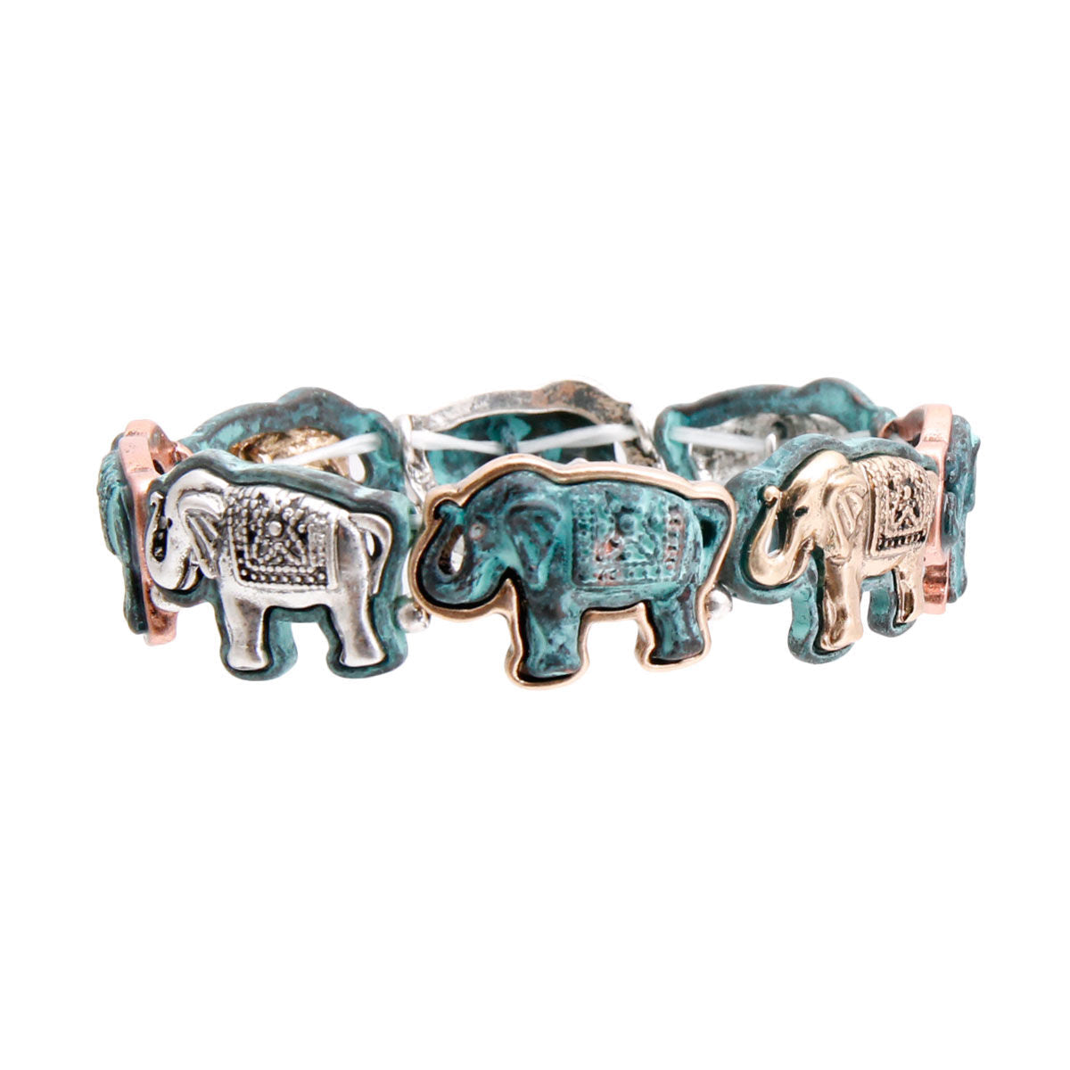 Patina Metal Engraved Elephant Bracelet - Premium Wholesale Jewelry from Pinktown - Just $12! Shop now at chiquestyles