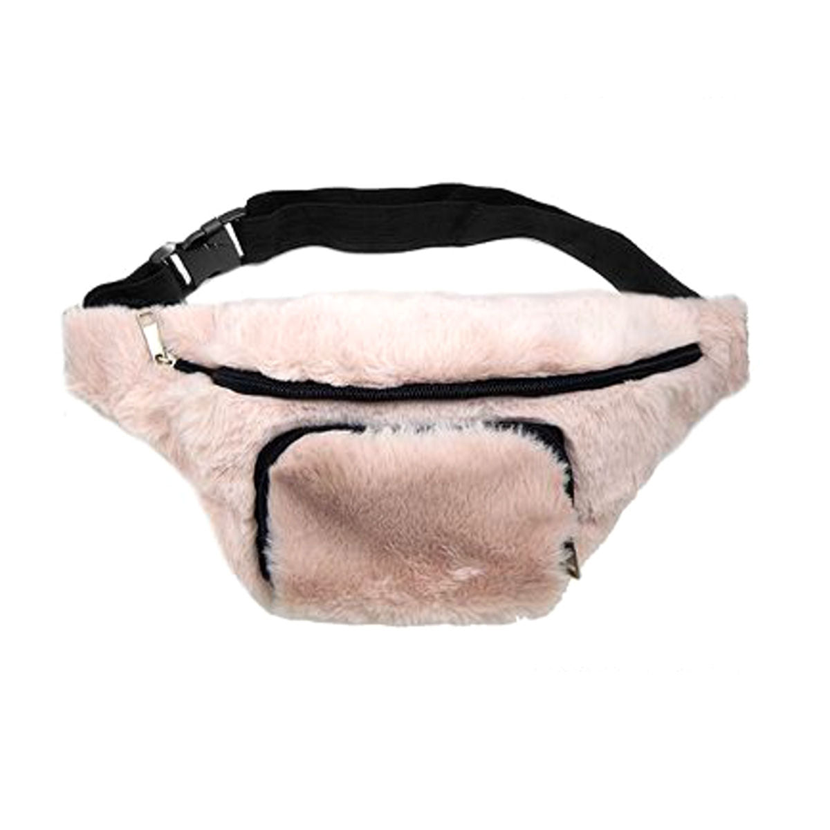 Pink Fur Fanny Pack|13 x 5.5 x 3.75 inches - Premium Wholesale Fashion Accessories from Pinktown - Just $19! Shop now at chiquestyles