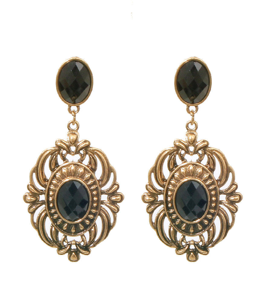 Antique Drop Earrings|3 inches - Premium Wholesale Jewelry from Chiquestyles - Just $7! Shop now at chiquestyles
