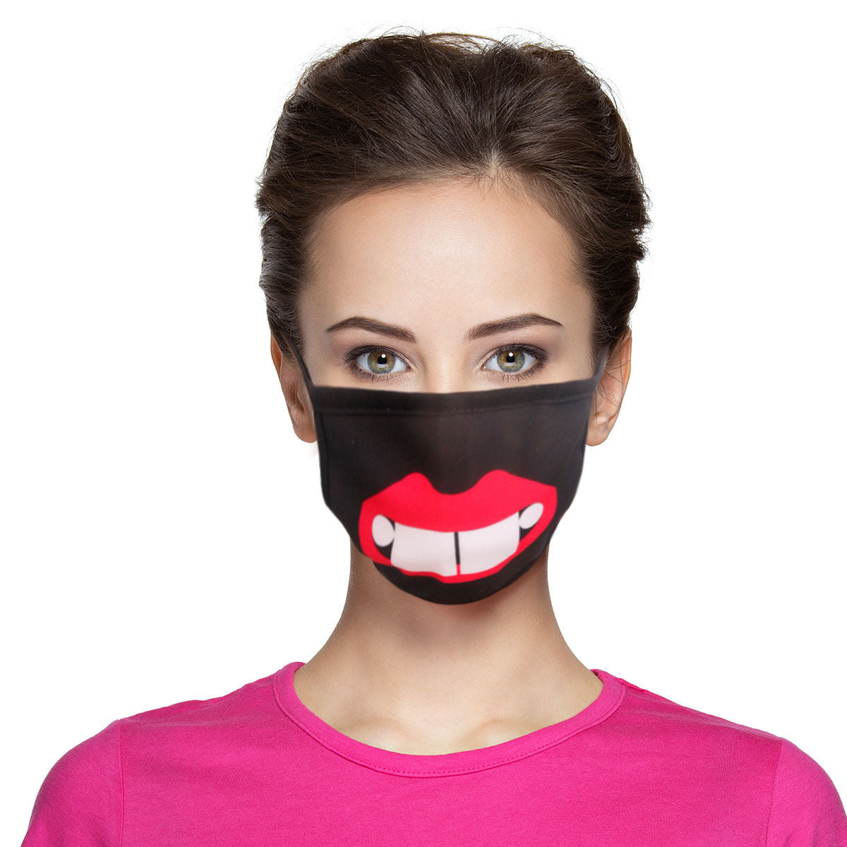 Black Goofy Mouth Mask|Stretch to Fit - Premium Wholesale Fashion Accessories from Pinktown - Just $4! Shop now at chiquestyles