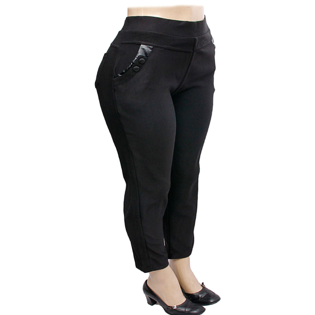 Plus Size 5XL Button Pocket Leggings|5XL - 6XL - Premium Wholesale Boutique Clothing from Pinktown - Just $16! Shop now at chiquestyles