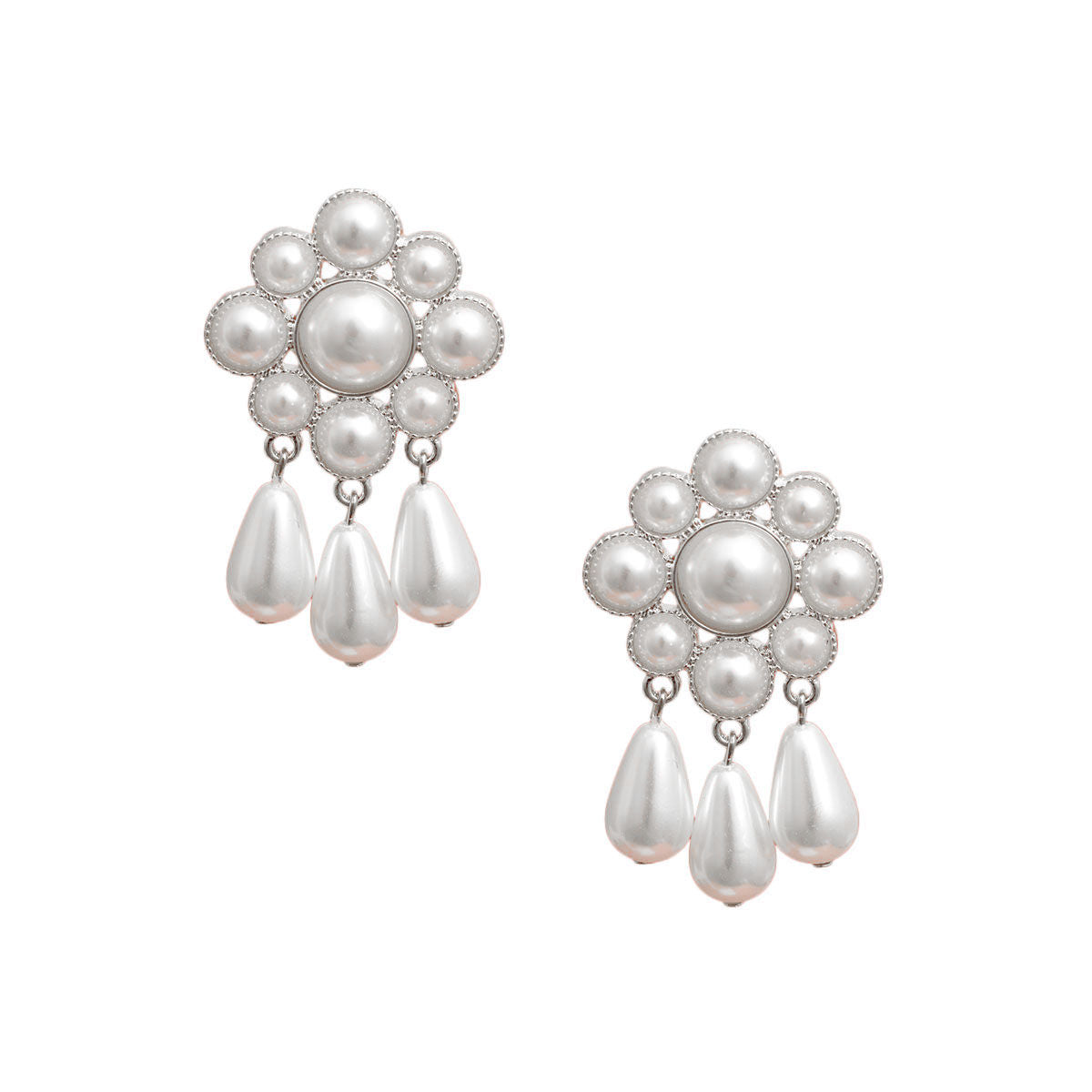 White Pearl Antique Flower Studs - Premium Wholesale Jewelry from Pinktown - Just $12! Shop now at chiquestyles