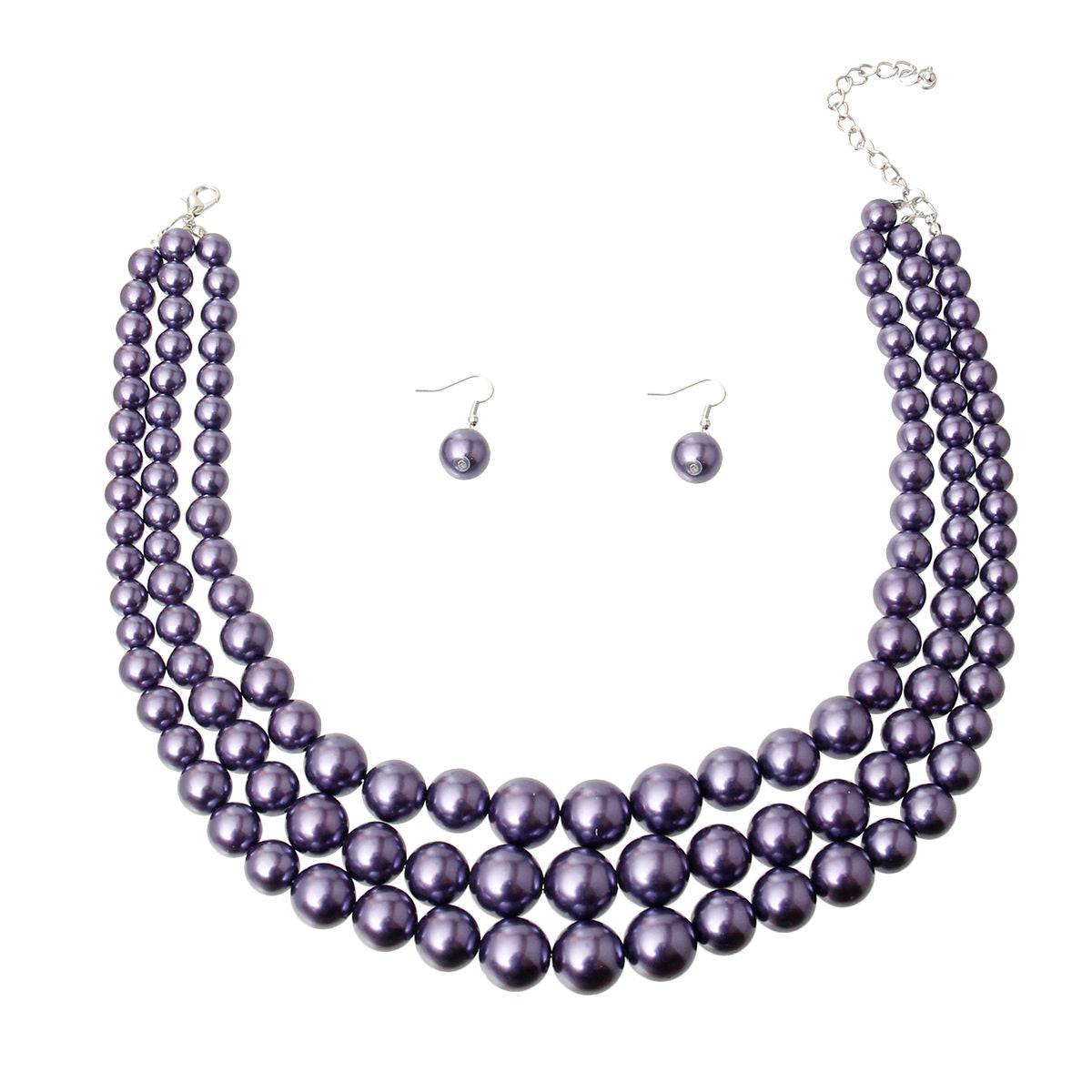 Multi Strand Pearl Necklace Set|18 inches - Premium Wholesale Jewelry from Pinktown - Just $12! Shop now at chiquestyles