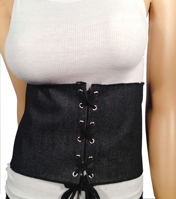 Black Wide Corset Belt|30 inches - Premium Wholesale Fashion Accessories from Pinktown - Just $21! Shop now at chiquestyles