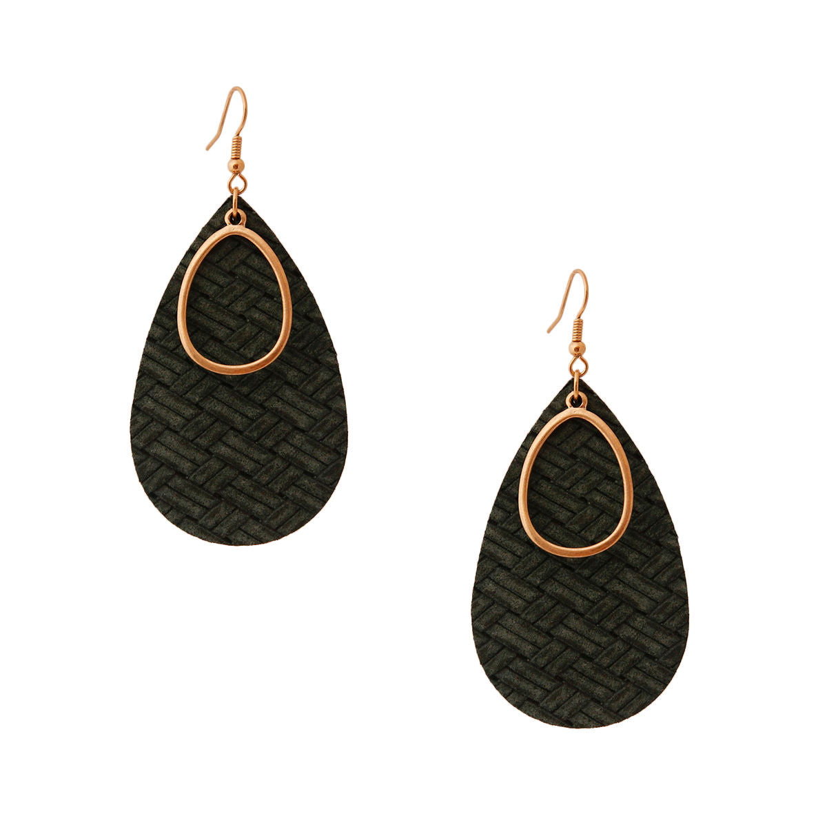 Green Leather Teardrop Earrings|2.5 inches - Premium Wholesale Jewelry from Pinktown - Just $11! Shop now at chiquestyles