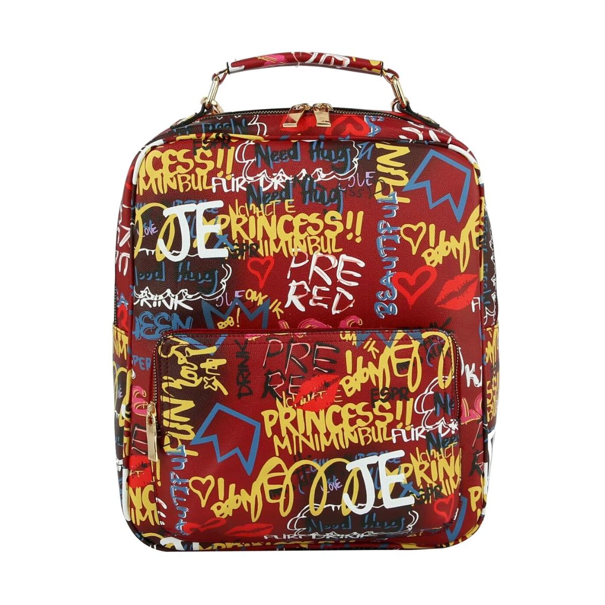 Red Grafitti Trolley Sleeve Backpack - Premium Wholesale Fashion Accessories from Pinktown - Just $64! Shop now at chiquestyles