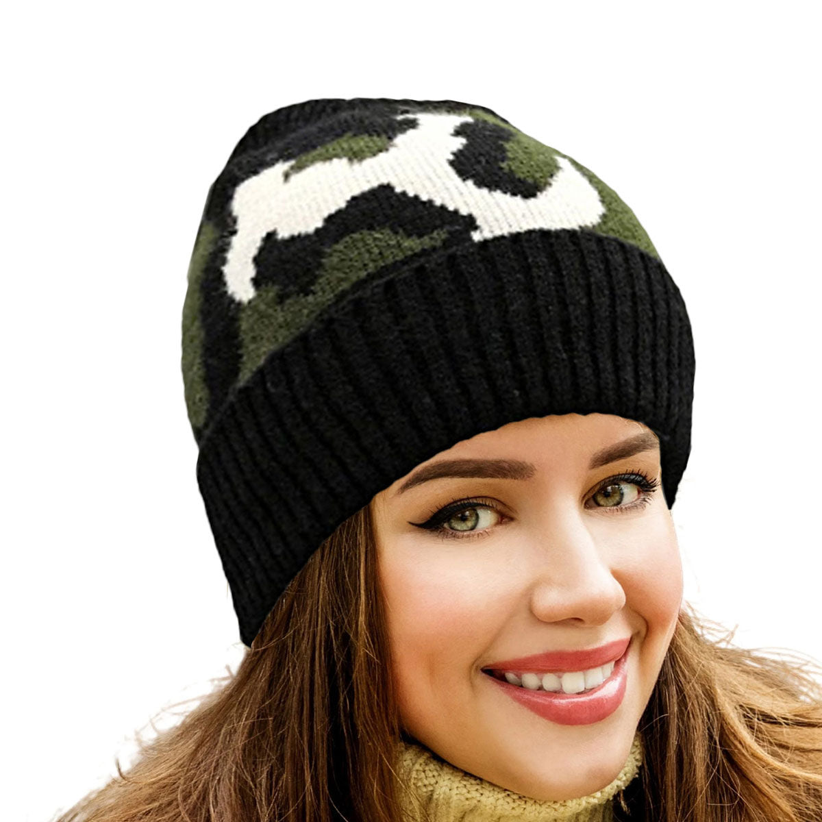 Camoflauge Cuffed Beanie|One Size - Premium Wholesale Fashion Accessories from Pinktown - Just $15! Shop now at chiquestyles