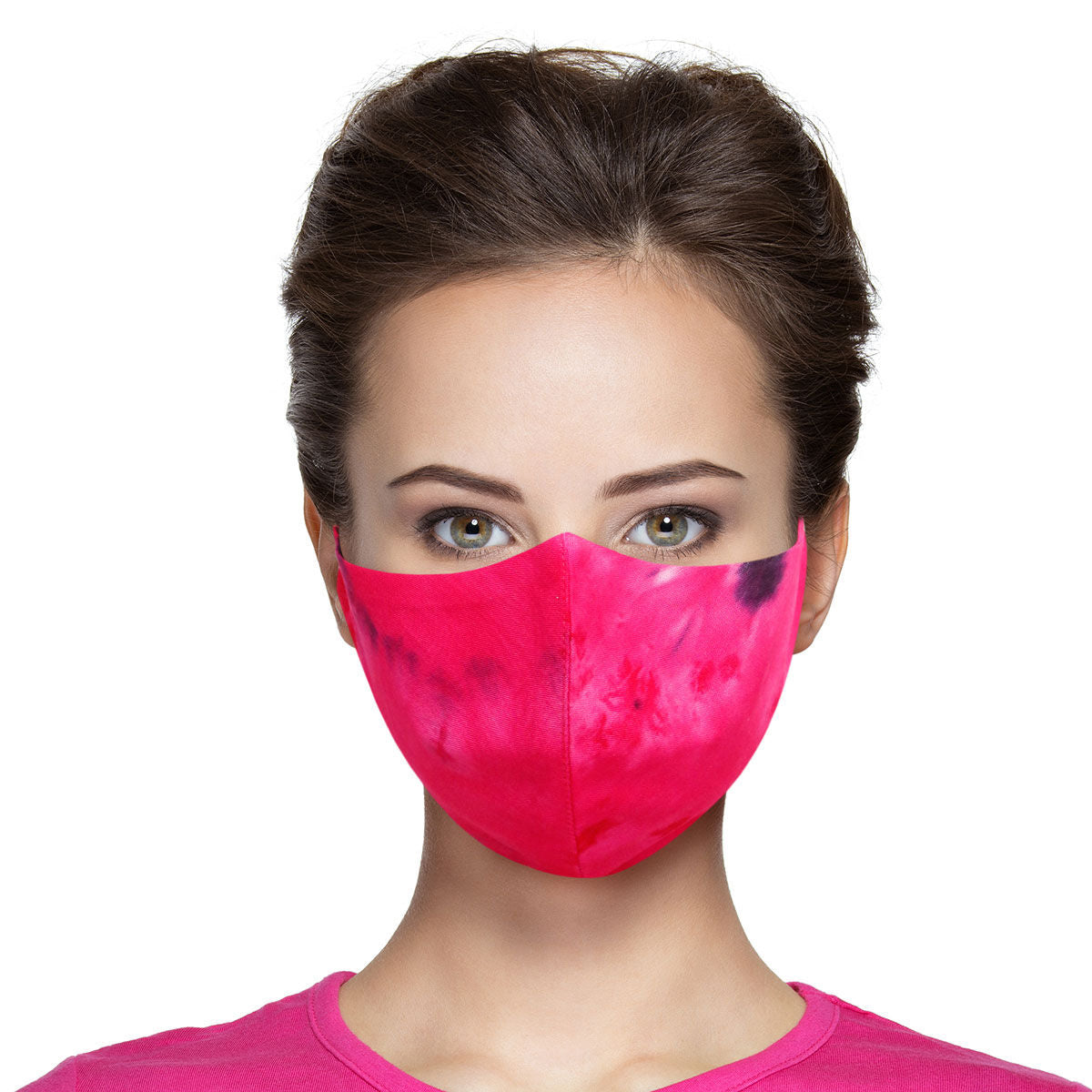 Fuchsia and Black Tie Dye Mask|Stretch to Fit - Premium Wholesale Fashion Accessories from Pinktown - Just $7! Shop now at chiquestyles