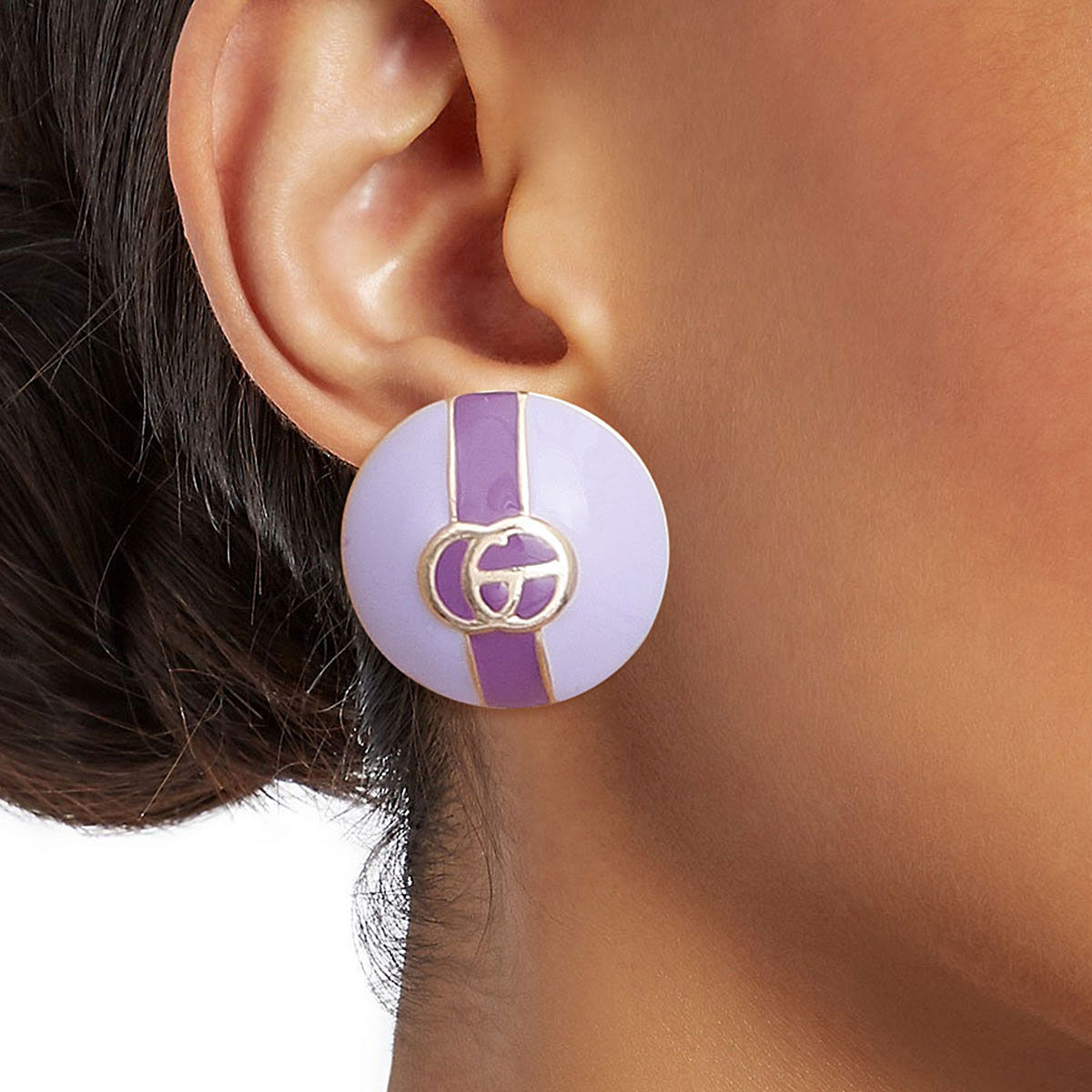 Dome Pastel Lavender Designer Studs|1 inch - Premium Wholesale Jewelry from Pinktown - Just $10! Shop now at chiquestyles