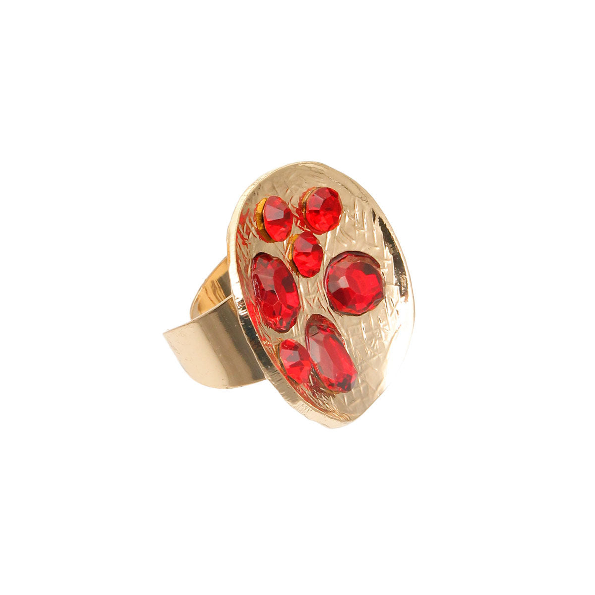 Red Oval Crystal Ring|Adjustable - Premium Wholesale Jewelry from Pinktown - Just $7! Shop now at chiquestyles