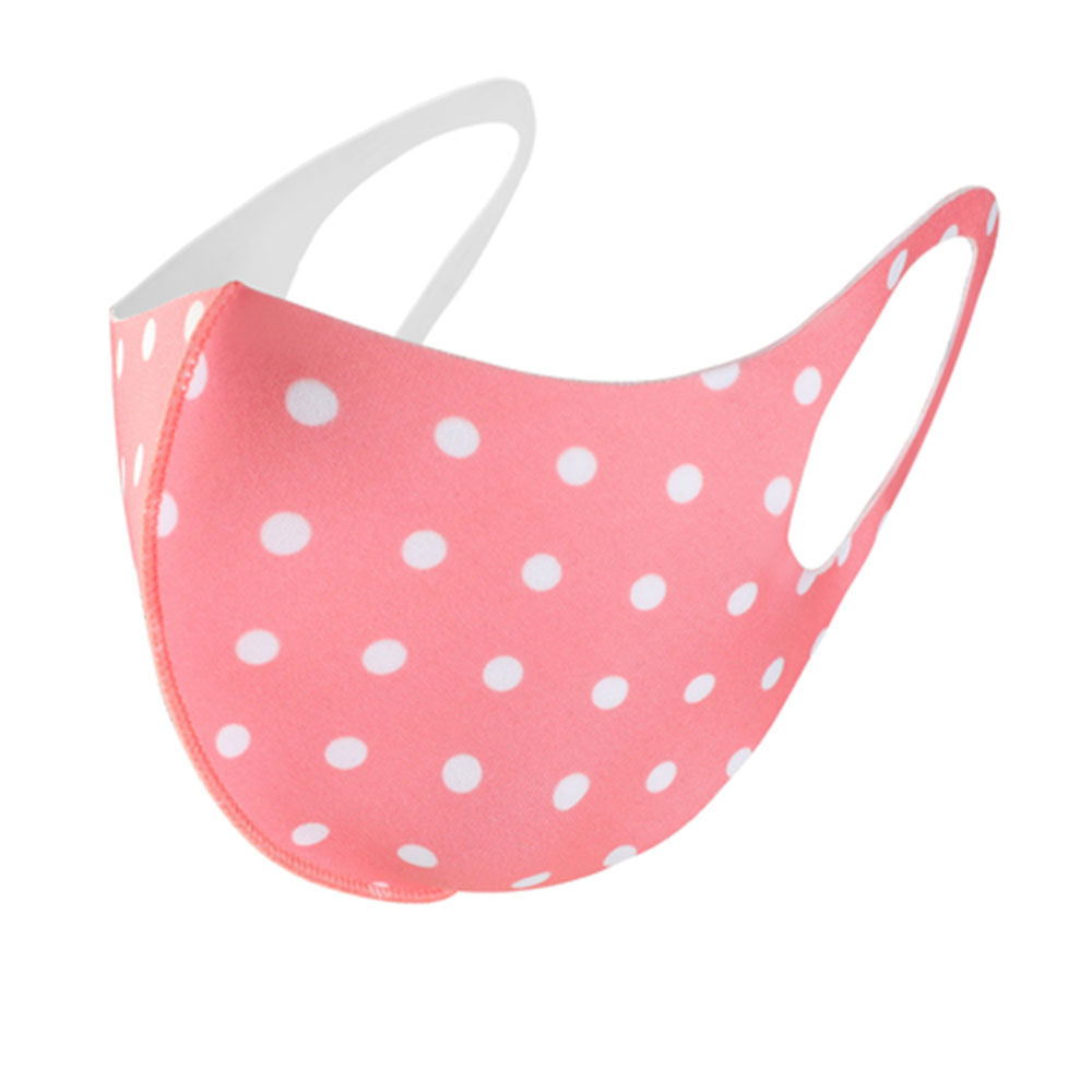 Pink Polka Dot Face Reusable Masks|Stretch to Fit - Premium Wholesale Fashion Accessories from Pinktown - Just $5! Shop now at chiquestyles
