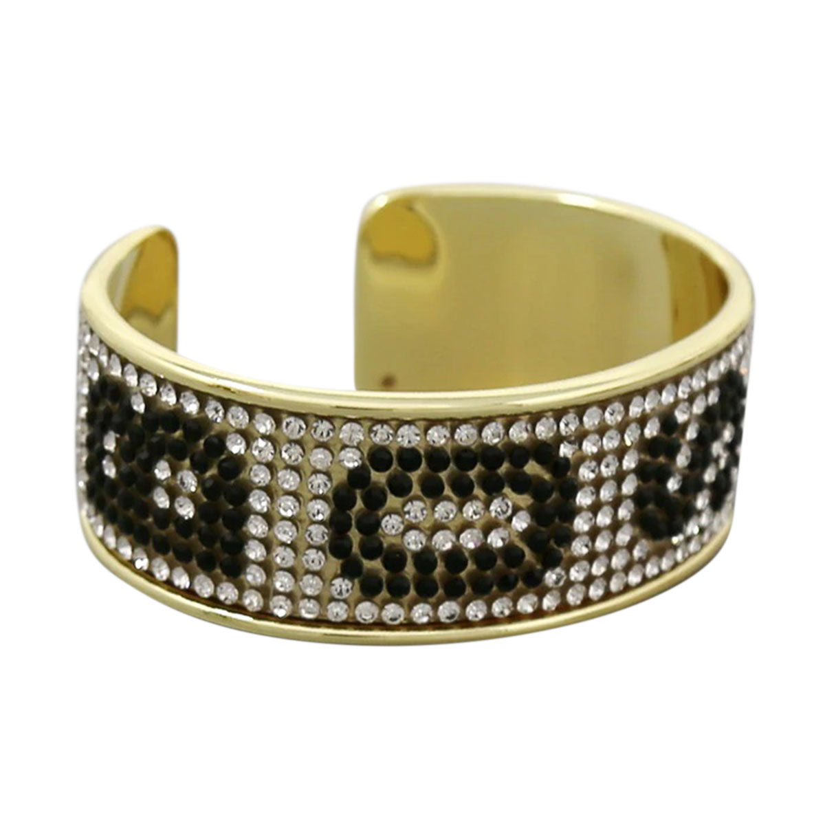 Gold Rim BOSS Bangle Cuff - Premium Wholesale Jewelry from Pinktown - Just $8! Shop now at chiquestyles