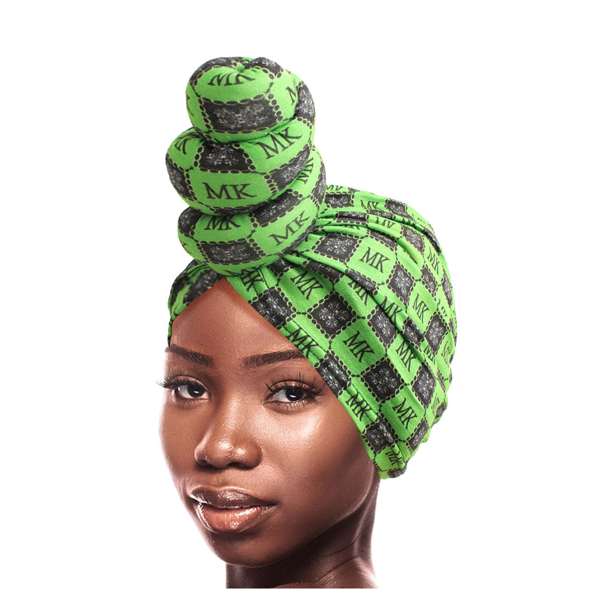 Green MK Tall Twist Knot Turban - Premium Wholesale Fashion Accessories from Pinktown - Just $7! Shop now at chiquestyles