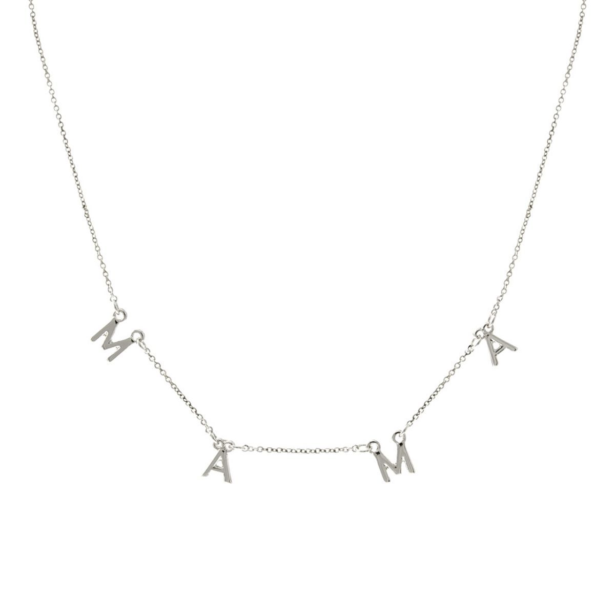 Silver MAMA Station Necklace - Premium Wholesale Jewelry from Pinktown - Just $7! Shop now at chiquestyles