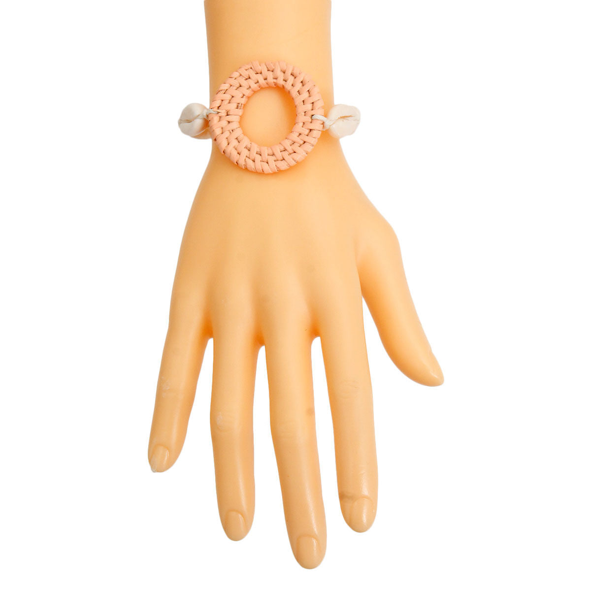 Coral Woven Shell Bracelet|Adjustable - Premium Wholesale Jewelry from Pinktown - Just $10! Shop now at chiquestyles