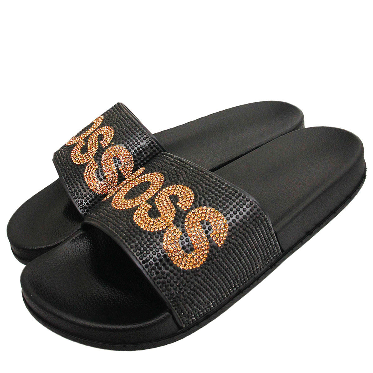 Size 12 BOSS Black Slides|Size 12 - Premium Wholesale Fashion Accessories from Pinktown - Just $22! Shop now at chiquestyles