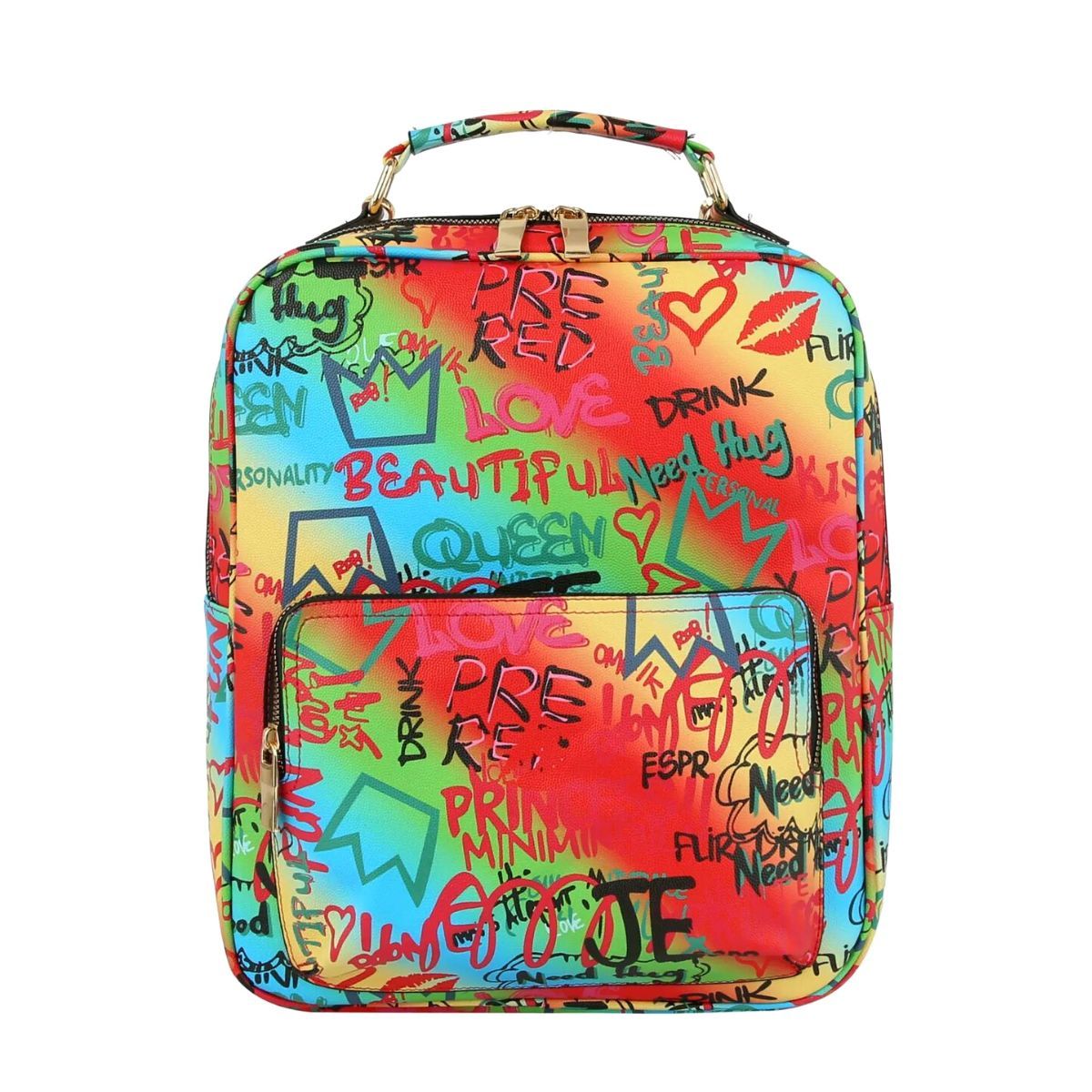 Multi Color Grafitti Trolley Sleeve Backpack - Premium Wholesale Fashion Accessories from Pinktown - Just $64! Shop now at chiquestyles