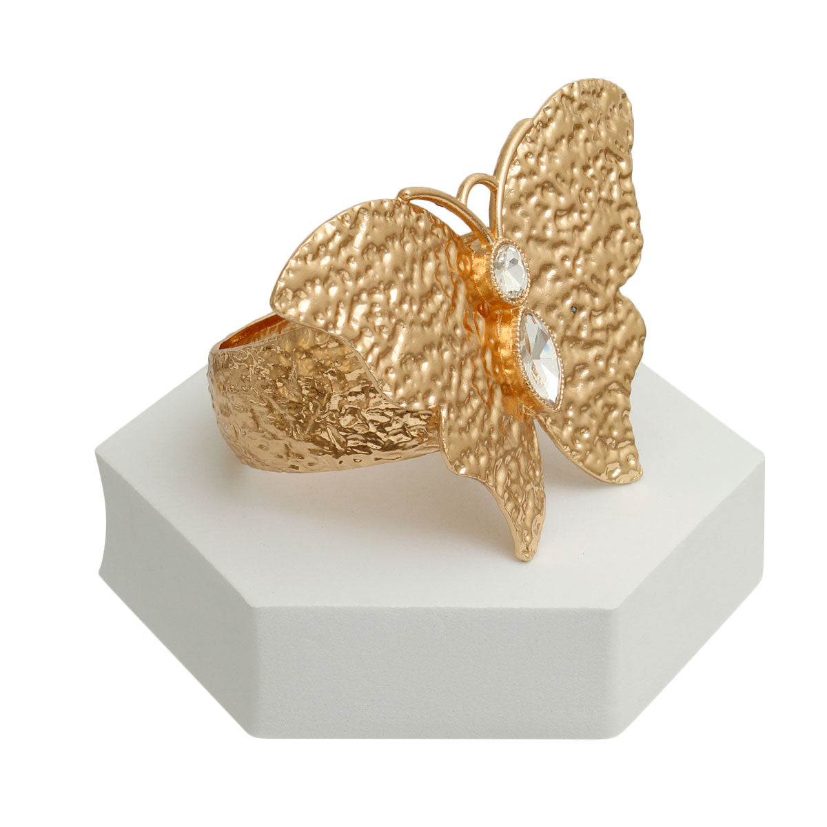 Gold Hammered Butterfly Cuff - Premium Wholesale Jewelry from Pinktown - Just $19! Shop now at chiquestyles