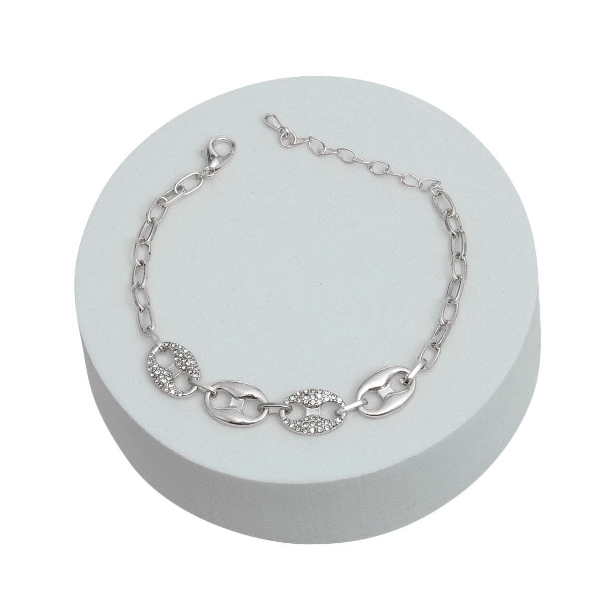 Silver Mariner Chain Bracelet|7 + 1.5 inches - Premium Wholesale Jewelry from Pinktown - Just $8! Shop now at chiquestyles