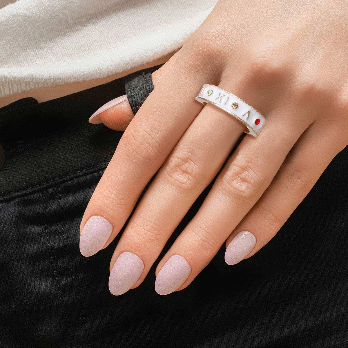 White Roman Numeral Ring|Stretch To Fit - Premium Wholesale Jewelry from Pinktown - Just $7! Shop now at chiquestyles
