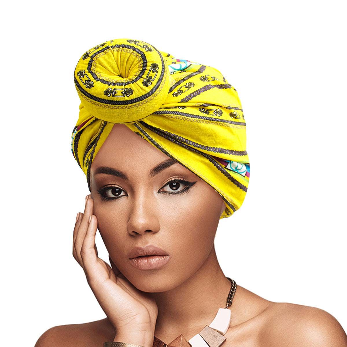 Yellow Infinity Ring Donut Knot Turban|Stretch to Fit - Premium Wholesale Fashion Accessories from Pinktown - Just $7! Shop now at chiquestyles