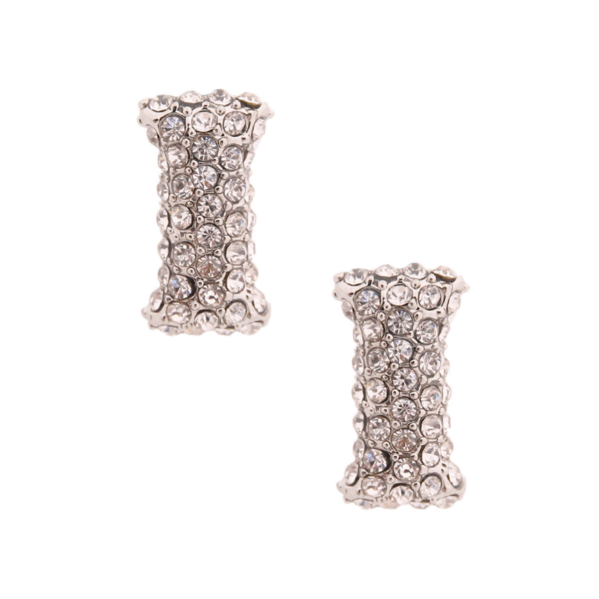 I Rhinestone Silver Studs|0.85 inches - Premium Wholesale Jewelry from Pinktown - Just $11! Shop now at chiquestyles