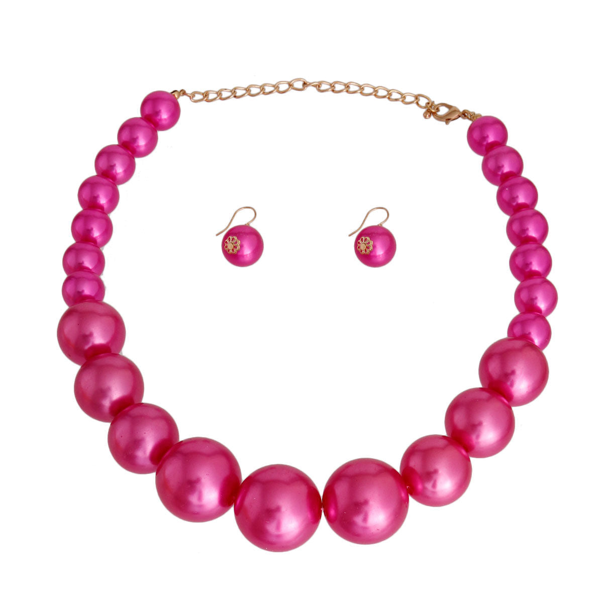 Fuchsia Graduated Bubble Gum Pearls - Premium Wholesale Jewelry from Pinktown - Just $11! Shop now at chiquestyles