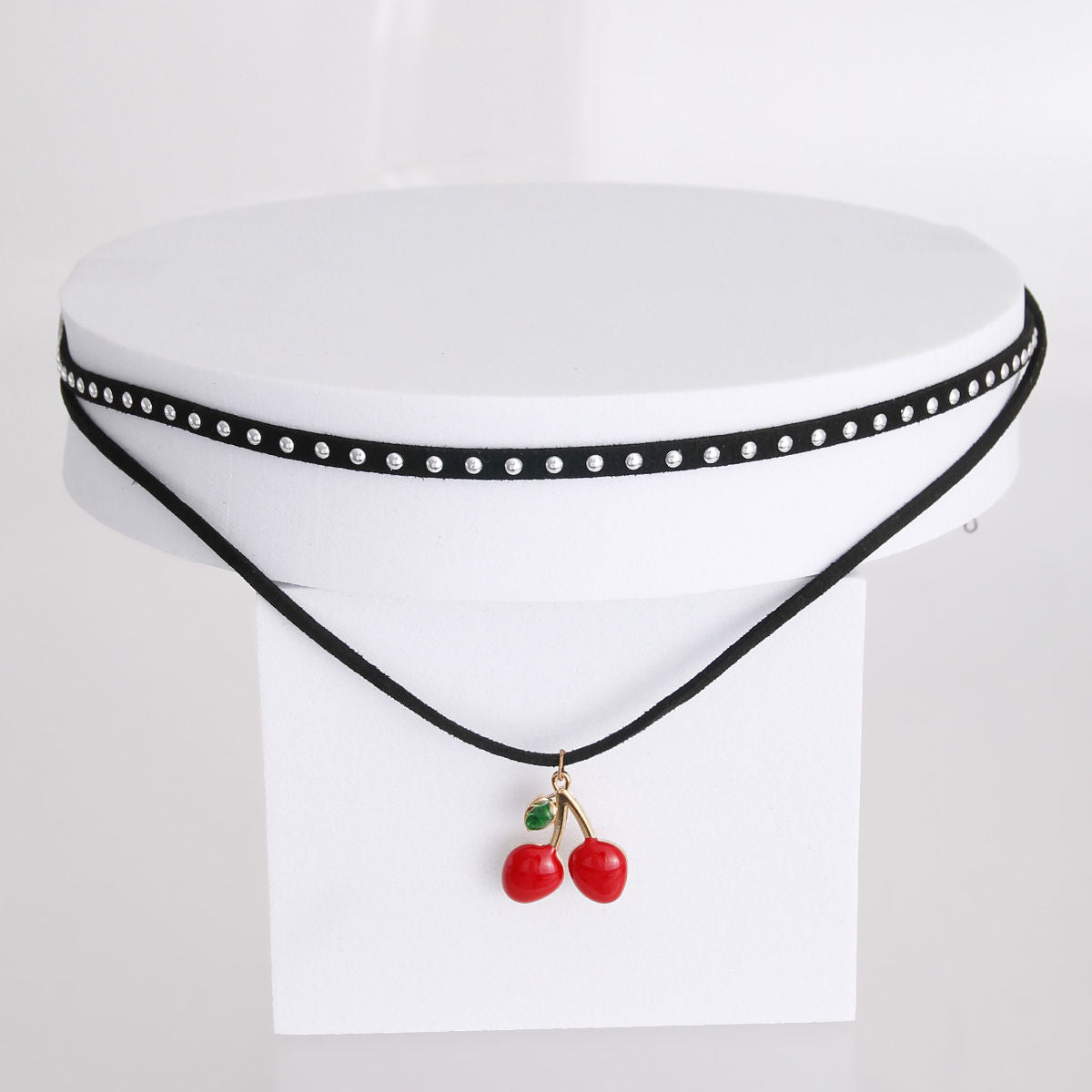 Cherry Choker|15 inches - Premium Wholesale Jewelry from Pinktown - Just $5! Shop now at chiquestyles