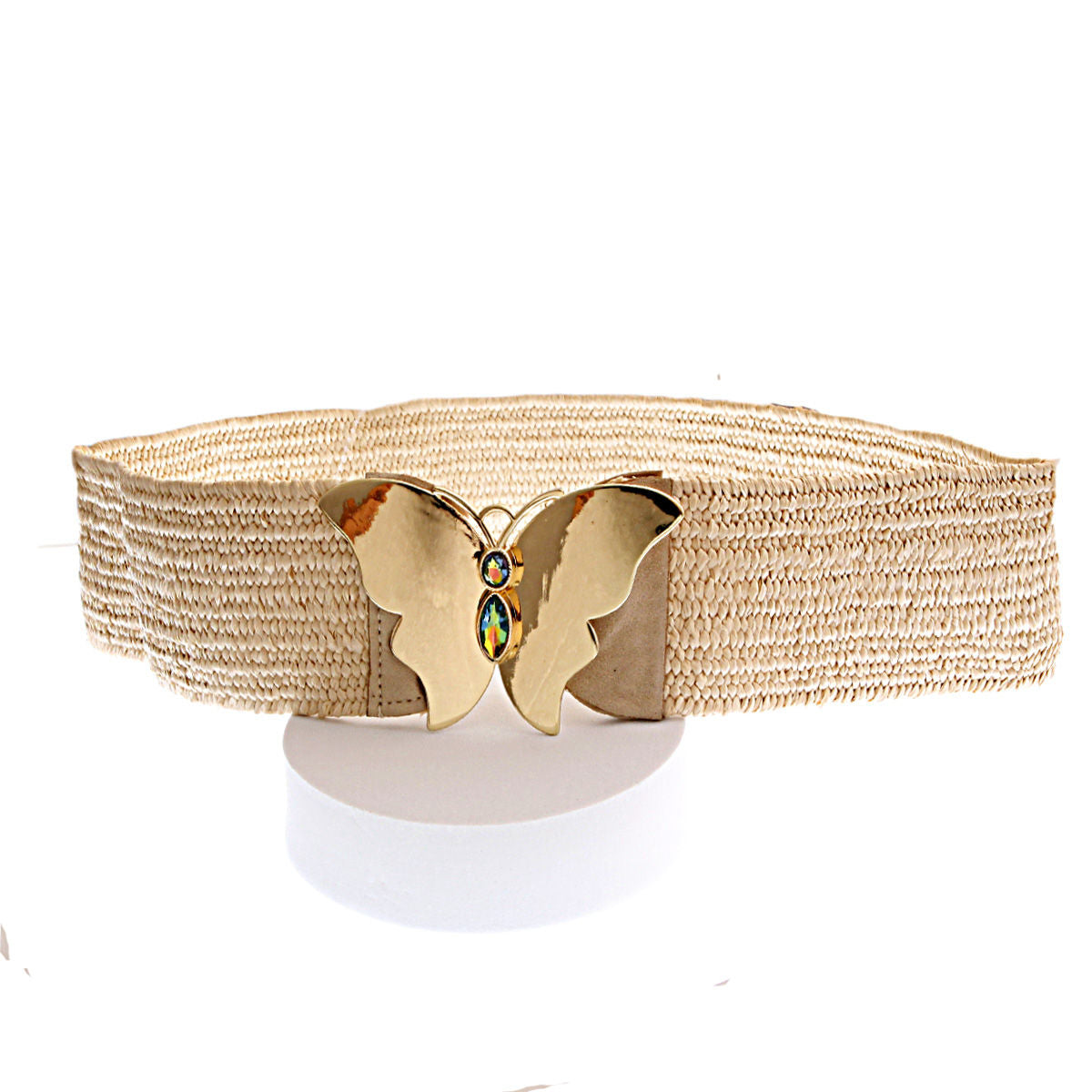 Woven Ivory Butterfly Belt - Premium Wholesale Fashion Accessories from Pinktown - Just $12! Shop now at chiquestyles