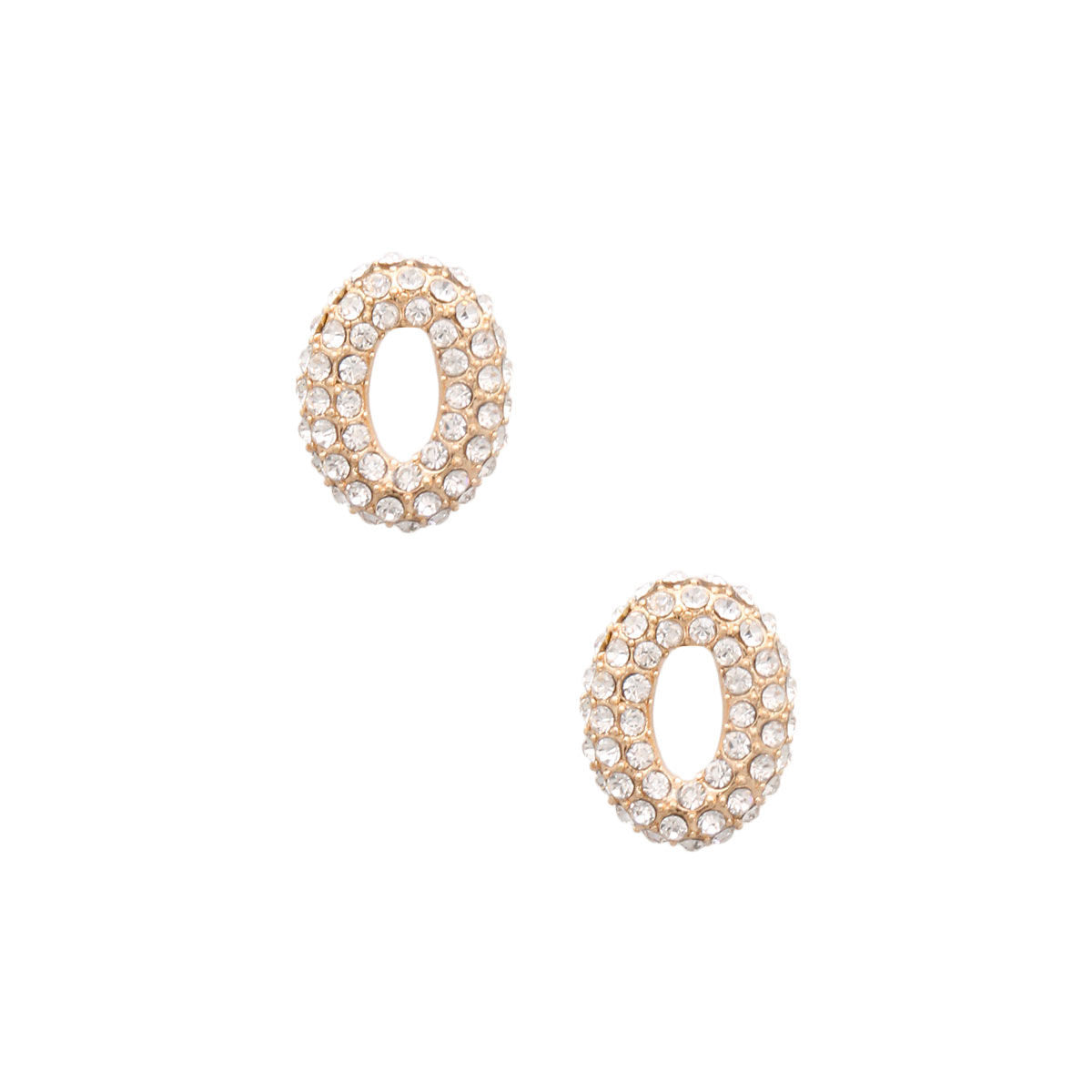 O Initial Rhinestone Studs|.85 inches - Premium Wholesale Jewelry from Pinktown - Just $11! Shop now at chiquestyles