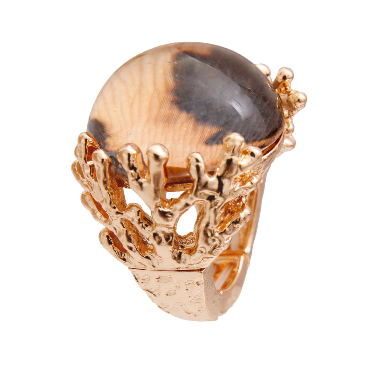 Leopard Crystal Branch Ring|Stretch to Fit - Premium Wholesale Jewelry from Pinktown - Just $11! Shop now at chiquestyles