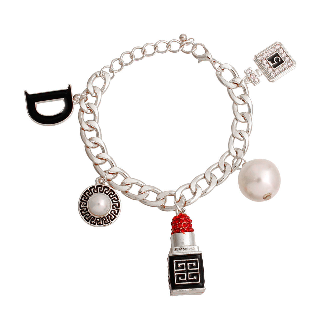 Luxury Designers Charms Silver Bracelet - Premium Wholesale Jewelry from Pinktown - Just $17! Shop now at chiquestyles