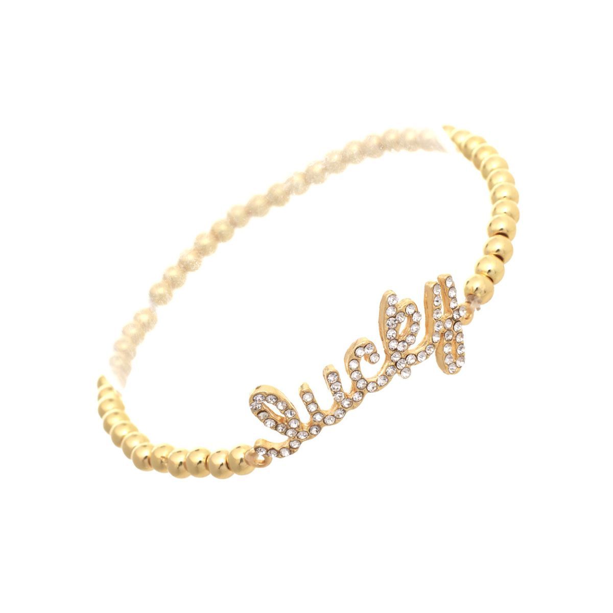 Gold Ball Bead Lucky Bracelet|Stretch to Fit - Premium Wholesale Jewelry from Pinktown - Just $3! Shop now at chiquestyles