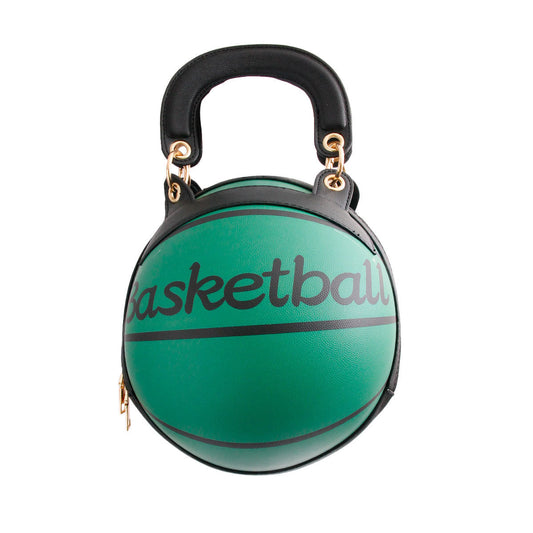 Green Basketball Handbag|10.5 x 10.5 x 14 inches - Premium Wholesale Fashion Accessories from Pinktown - Just $65! Shop now at chiquestyles
