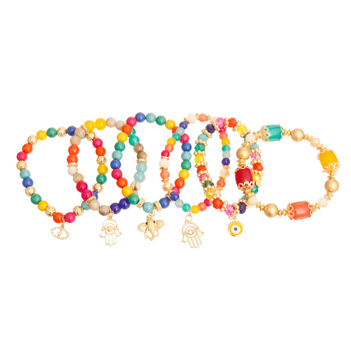 Bold Color Hamsa Charm Bracelets - Premium Wholesale Jewelry from Pinktown - Just $13! Shop now at chiquestyles