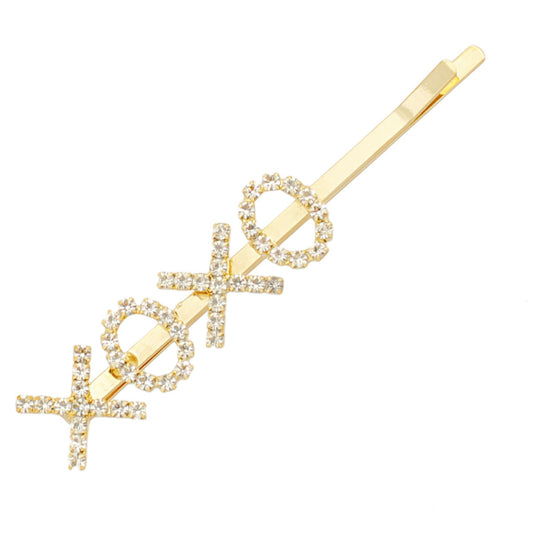 Gold XOXO Bobby Pin|2.5 inches - Premium Wholesale Fashion Accessories from Pinktown - Just $5! Shop now at chiquestyles