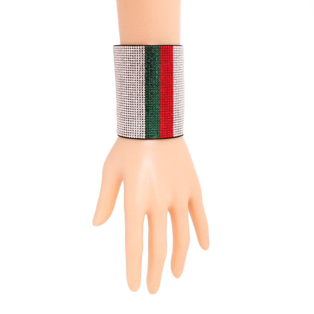 Designer Style Rhinestone Bracelet with Snap Closure|9 inches - Premium Wholesale Jewelry from Pinktown - Just $11! Shop now at chiquestyles