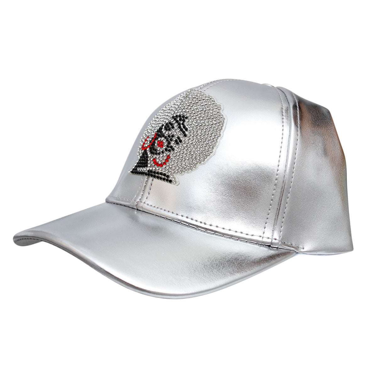 Silver Rhinestone Afro Woman Hat - Premium Wholesale Fashion Accessories from Pinktown - Just $15! Shop now at chiquestyles