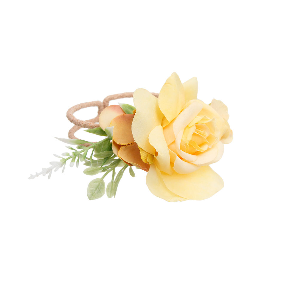 Yellow Fabric Flower Bracelet|Adjustable - Premium Wholesale Jewelry from Pinktown - Just $7! Shop now at chiquestyles