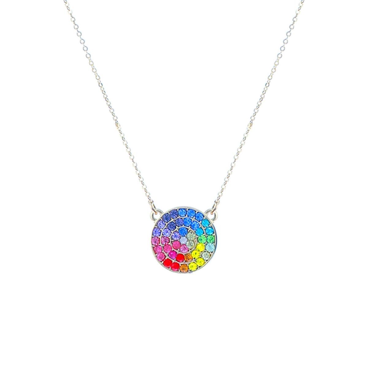 Rainbow Circle Gold Chain Necklace - Premium Wholesale Jewelry from Pinktown - Just $7! Shop now at chiquestyles