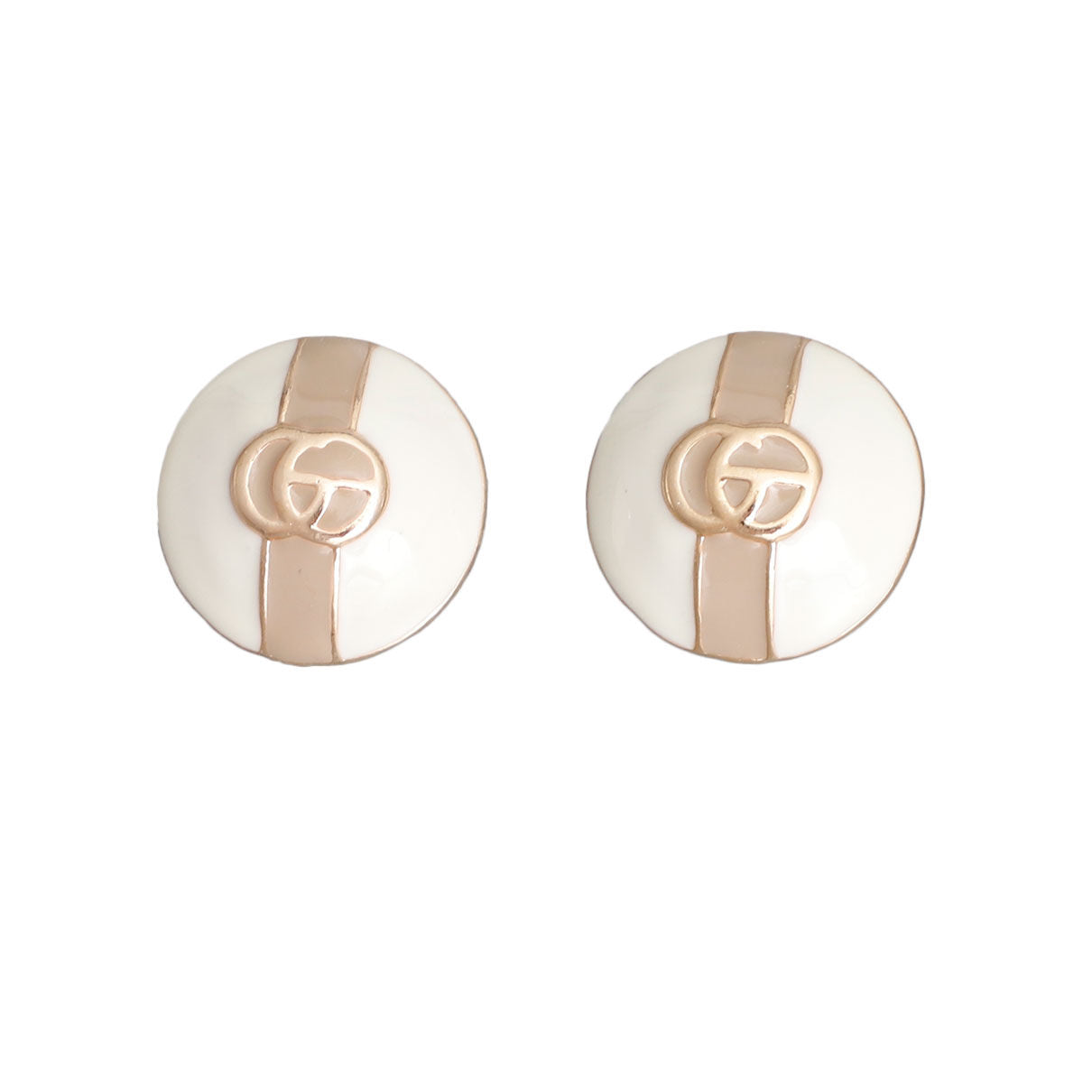 Dome Ivory Designer Studs|1 inch - Premium Wholesale Jewelry from Pinktown - Just $10! Shop now at chiquestyles