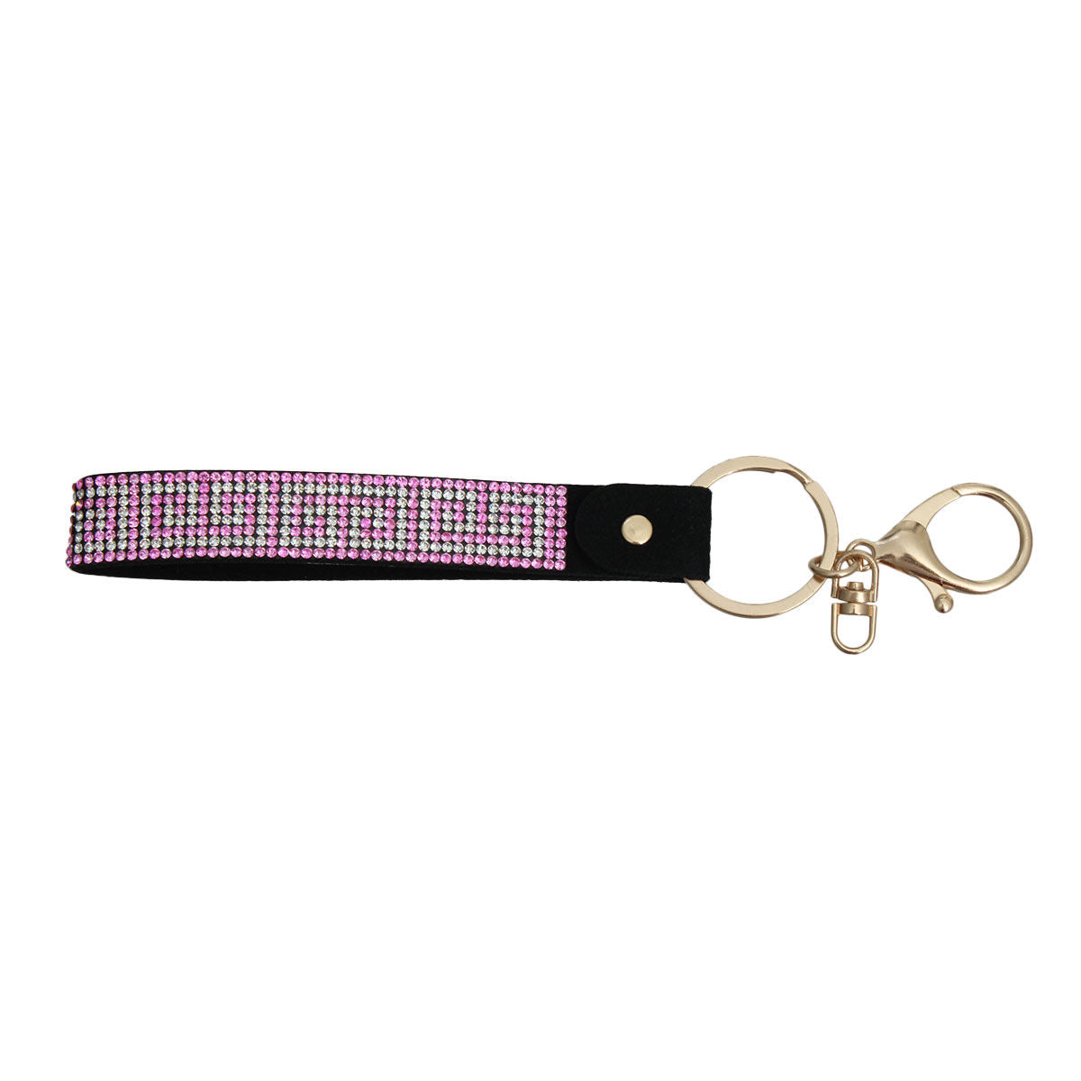 Pink Greek Key Keychain Wristlet|6.75 inches - Premium Wholesale Fashion Accessories from Pinktown - Just $6! Shop now at chiquestyles