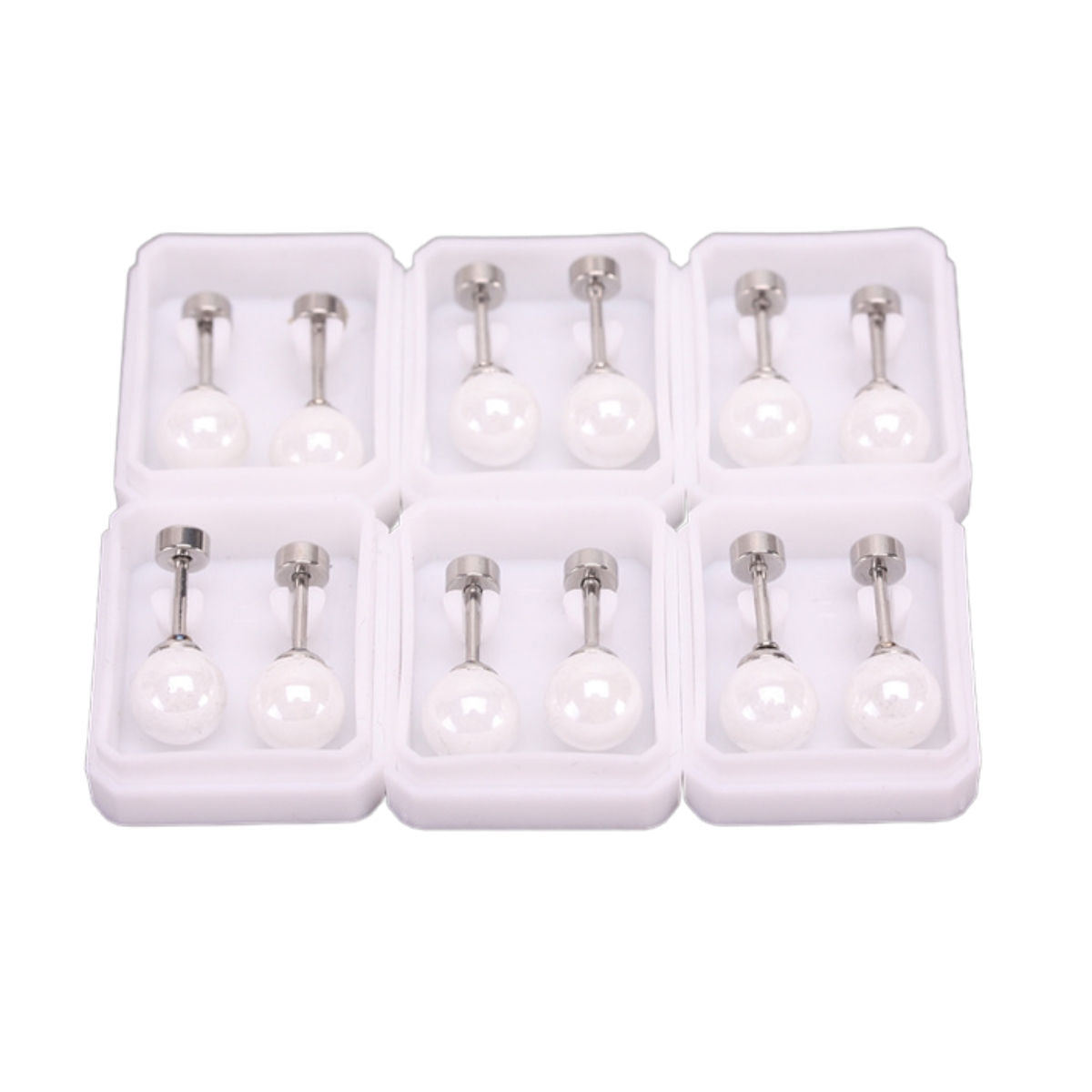 Silver Stainless Steel Stud 6 Pack|.65 inches - Premium Wholesale Jewelry from Pinktown - Just $25! Shop now at chiquestyles