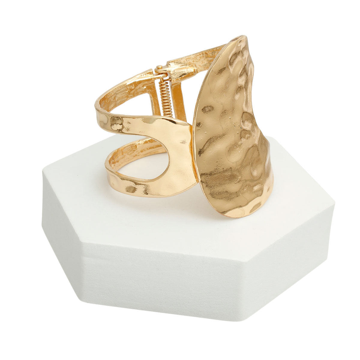 Gold Hammered Metal Wrap Cuff - Premium Wholesale Jewelry from Pinktown - Just $16! Shop now at chiquestyles