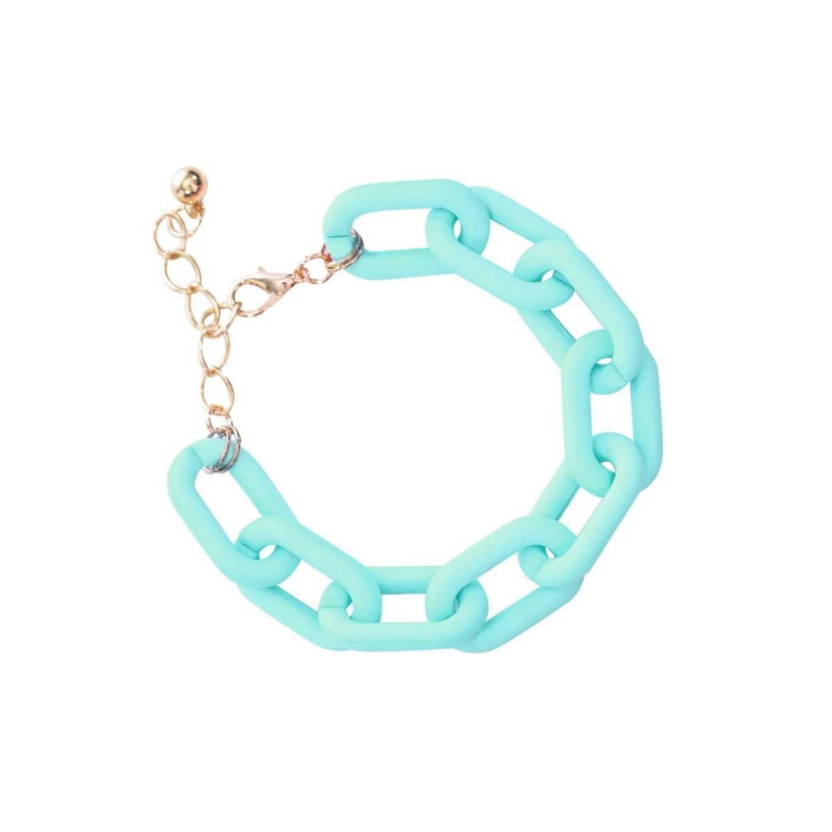 Mint Rubber Coated Chain Bracelet|8 + 2 inches - Premium Wholesale Jewelry from Pinktown - Just $7! Shop now at chiquestyles