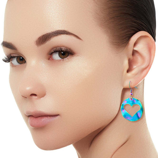 Rainbow Metal Cutout Heart Earrings|1.25 inches - Premium Wholesale Jewelry from Pinktown - Just $8! Shop now at chiquestyles