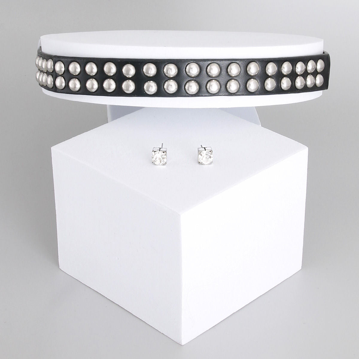 Leather Stud Choker|15 inches - Premium Wholesale Jewelry from Pinktown - Just $11! Shop now at chiquestyles