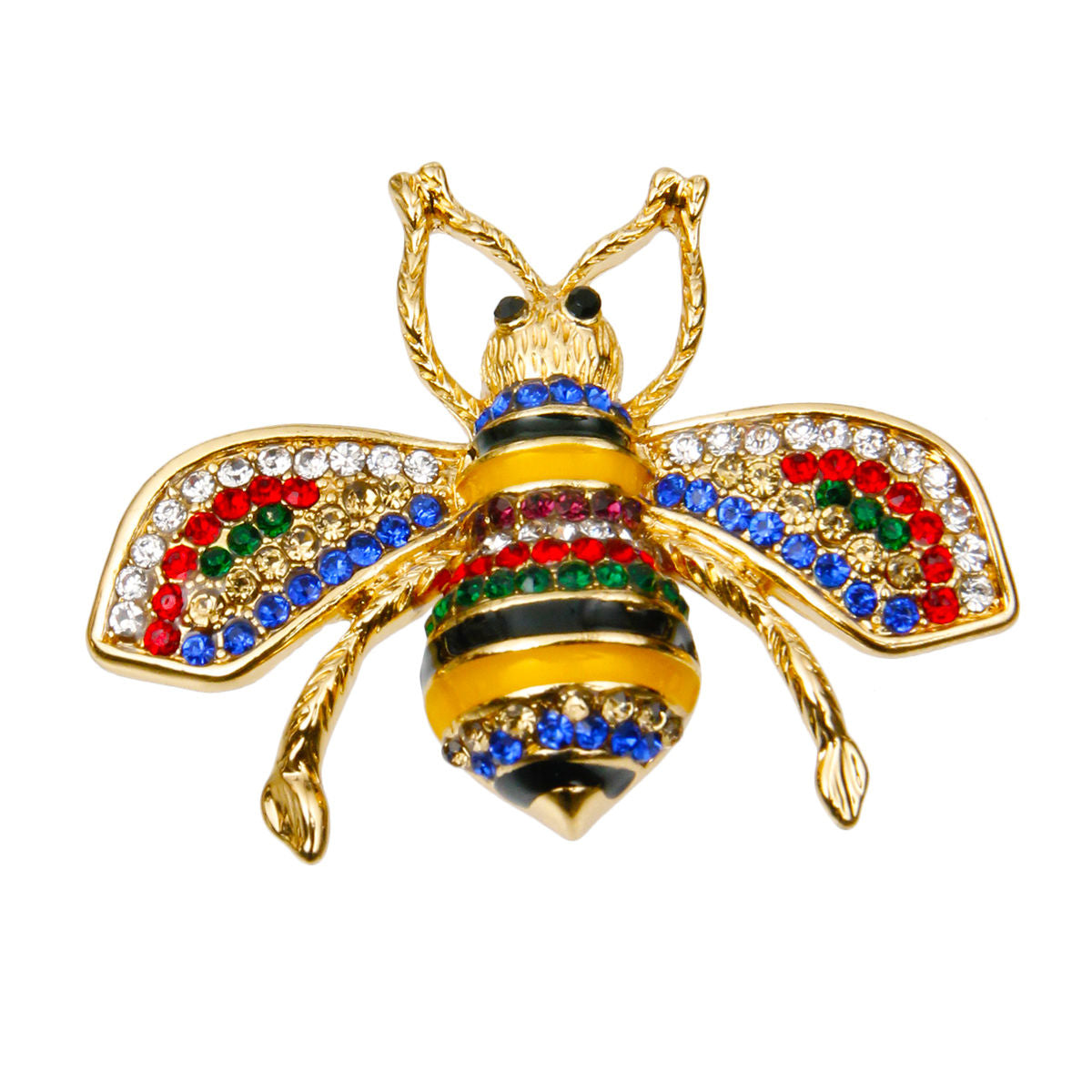 Designer Style Multi Color Rhinestone Bee Brooch Pin|2.15 inches - Premium Wholesale Jewelry from Pinktown - Just $11! Shop now at chiquestyles